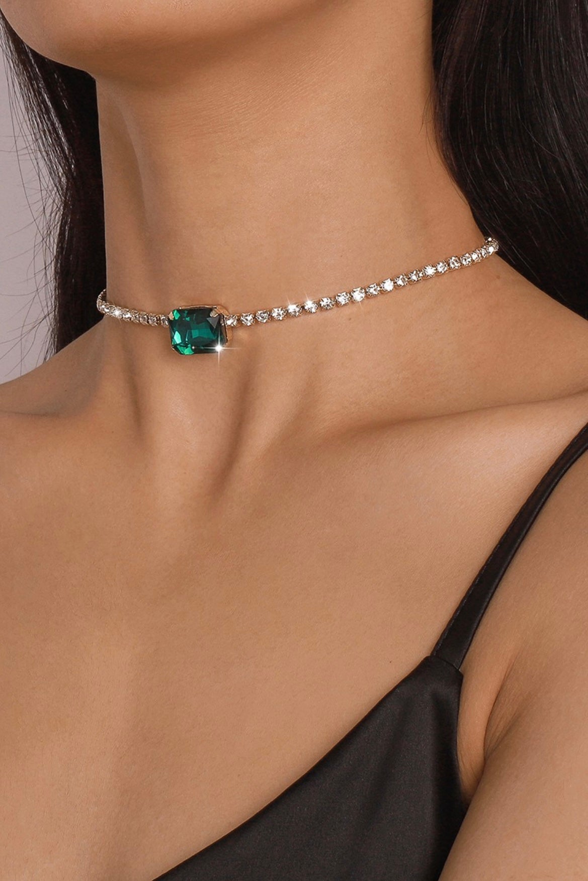 Large Crystal Choker Necklace