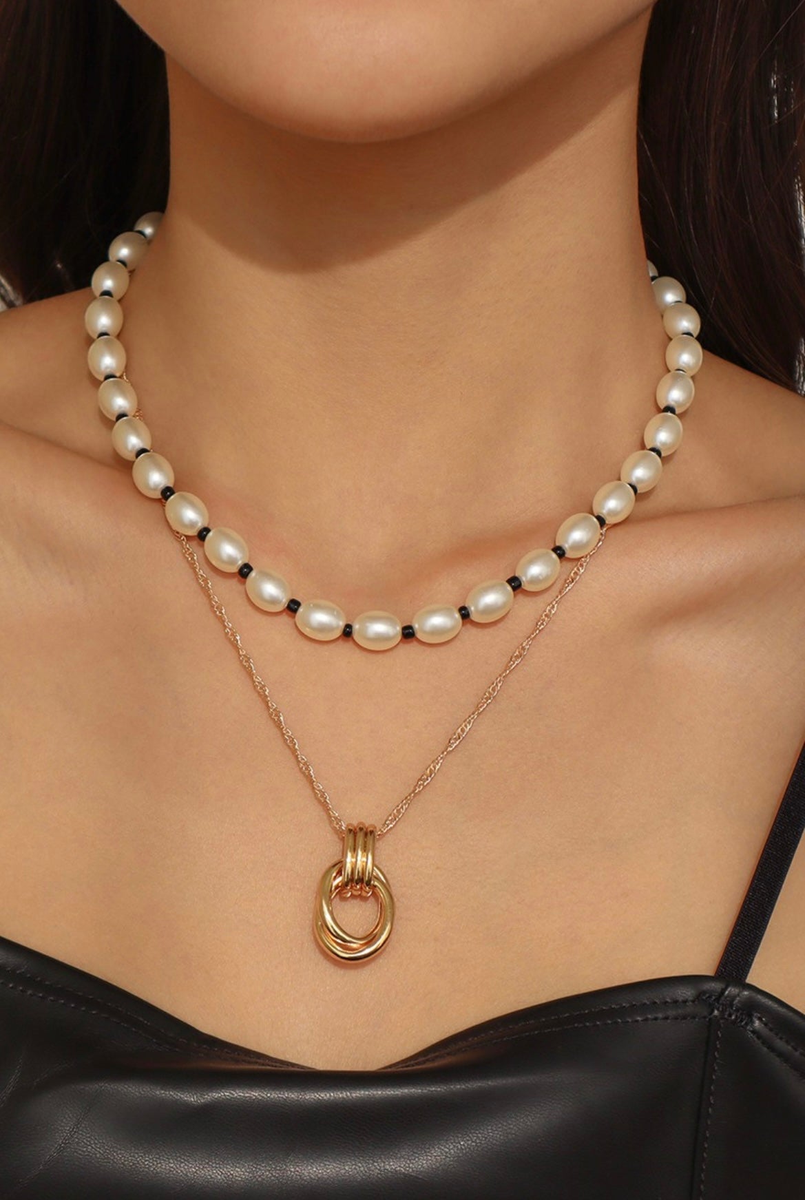 Multi Layered Pear Chain Necklace